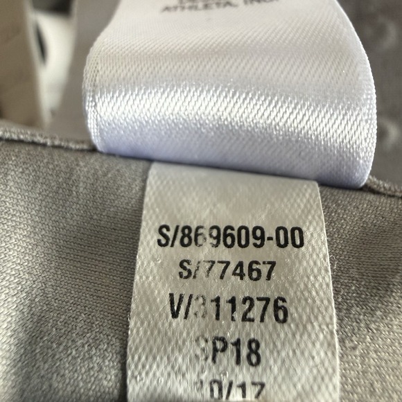 Athleta Empower Gray Full Zip Front Racerback Sports Bra Support M Reflective - Picture 7 of 7